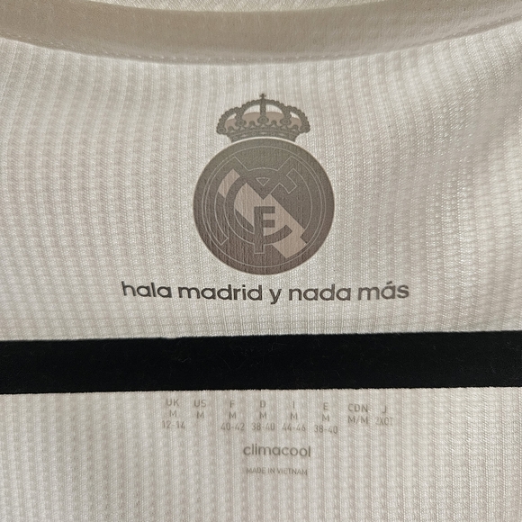 Adidas Real Madrid 2015/16 Home Jersey White Fly Emirates Soccer Futbol TShirt M - Picture 12 of 16